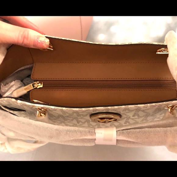 NWT MICHAEL KORS CHAIN TOTE blossom vanilla - Picture 4 of 4